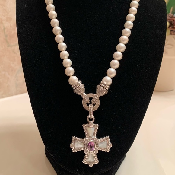 Judith Ripka Pearl Magnetic Necklace 